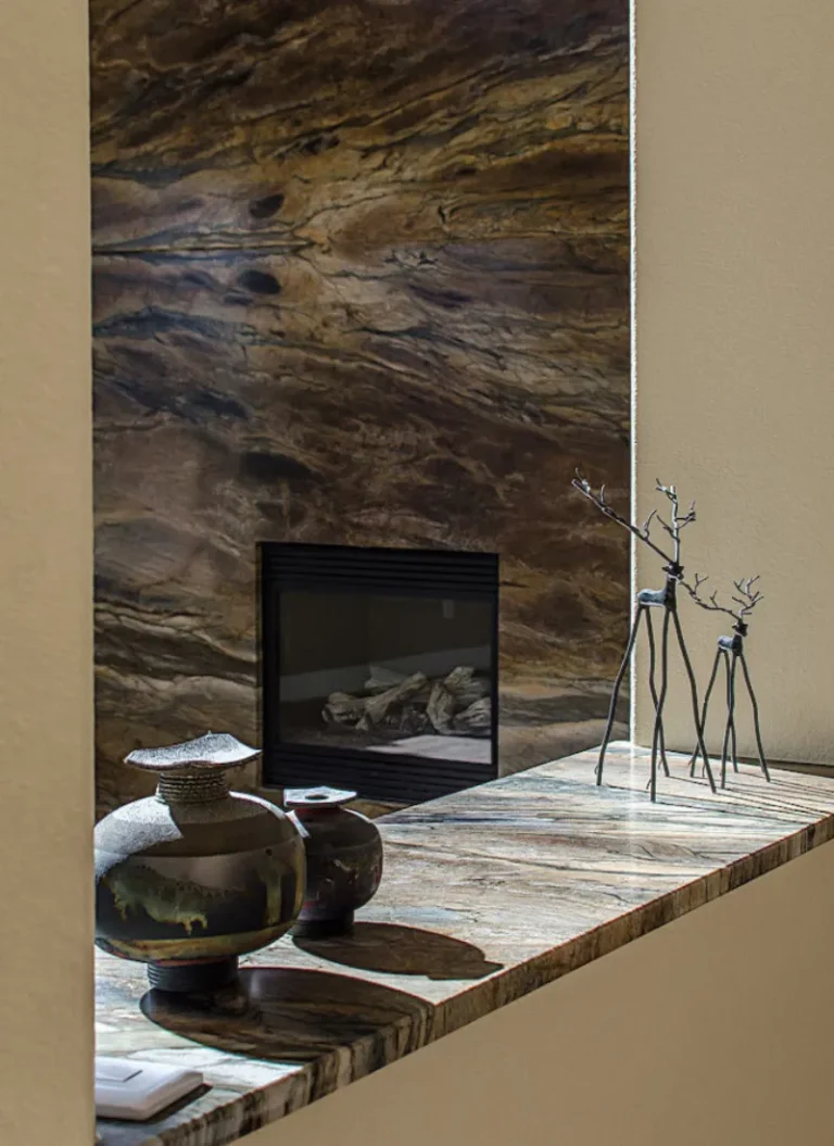 Sandalus Quartzite Fireplace Surround